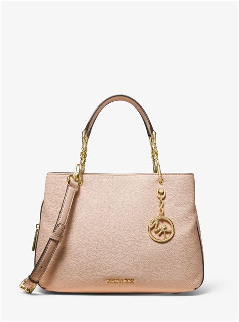 michael kors leslie satchel medium|Lillie Medium Pebbled Leather Satchel .